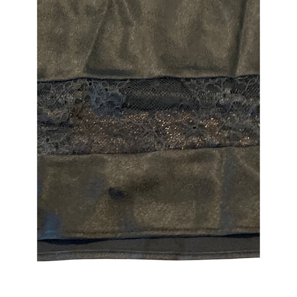 Victorias Secret Black Satin & Lace Slip Dress L - Picture 4 of 8